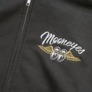 画像9: Pinstripe Fly with MOON Emb. ジップ フーディー