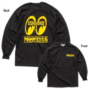 画像3: MOON Big Eyeshape ロングスリーブ Tシャツ ブラック/イエロー