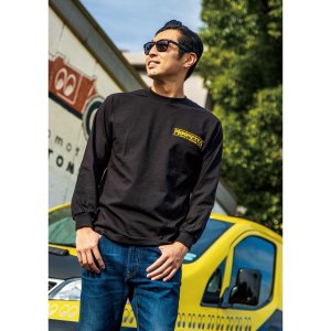 画像2: MOON Big Eyeshape ロングスリーブ Tシャツ ブラック/イエロー