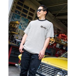 画像1: 【30%OFF】MOON サーマル ストライプ  Tシャツ