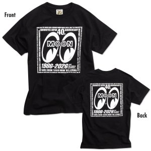 画像1: MOONEYES 40th Anniv. アイシェイプ ロゴ Tシャツ