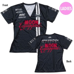 画像1: Jim Dunn Racing MOON Equipped レディース Vネック クルー シャツ
