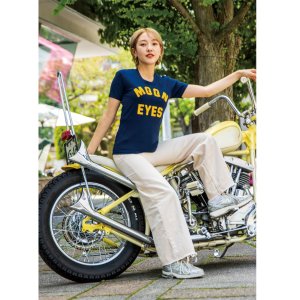 画像1: レディース MOONEYES リブ Tシャツ