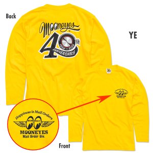 画像12: 【通販限定/9月末お届け予定】MOONEYES 40th Anniv. Disc ロングスリーブ Tシャツ