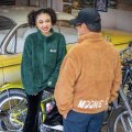 *【50%OFF】MOONEYES ハーフジップ ファー フリース プルオーバー