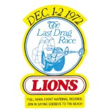 画像: ホットロッド ステッカー LIONS The Last Drag Race 1972 ステッカー
