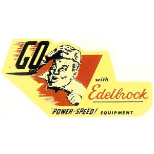 画像: ホットロッド ステッカー GO with Edelbrock EQUIPMENT ステッカー