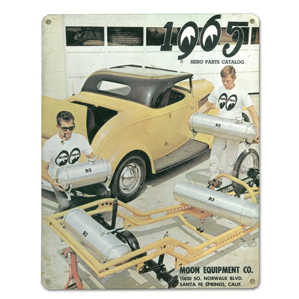 画像1: MOON ビンテージ サイン プレート 1965年 Back Cover (1)