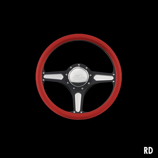画像5: Billet Specialties Steering Wheels Street Lite 35cm Black Black Anodized (5)
