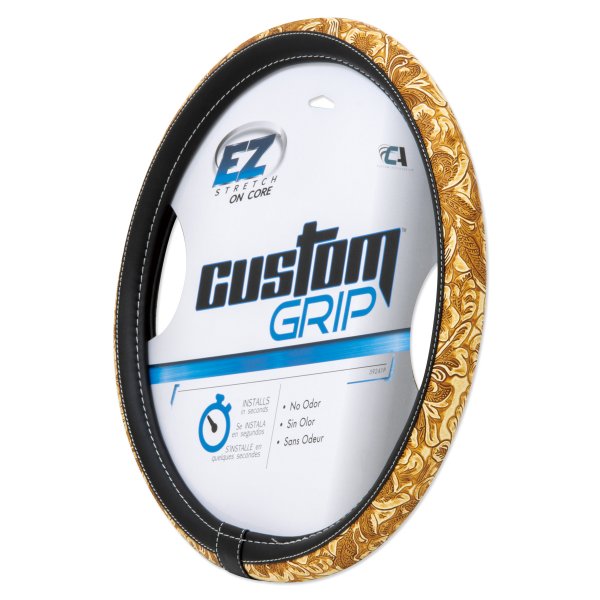 画像1: カウボーイ ブーツ ステアリング ホイール カバー (1)