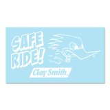 画像: クレイ スミス ホワイト SAFE RIDE! ステッカー
