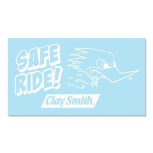 画像: クレイ スミス ホワイト SAFE RIDE! ステッカー