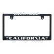 画像1: CALIFORNIA ライセンス プレート フレーム BK/WH for JPN サイズ (1)