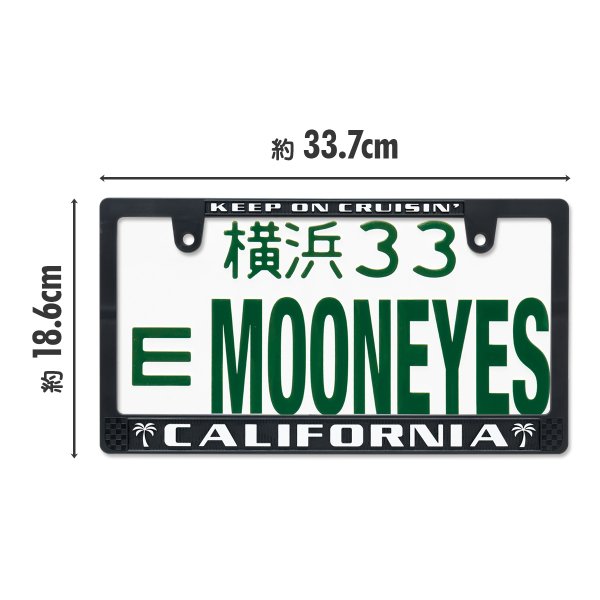画像5: CALIFORNIA ライセンス プレート フレーム BK/WH for JPN サイズ (5)