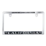 画像: CALIFORNIA ライセンス プレート フレーム CH/BK for JPN サイズ