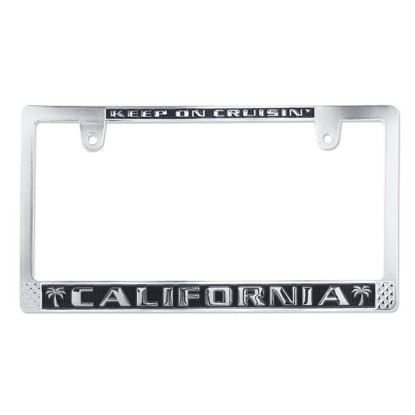 画像1: CALIFORNIA ライセンス プレート フレーム CH/BK for JPN サイズ (1)