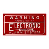 画像: ホットロッド ステッカー ALARM SYSTEM 裏貼りデカール 