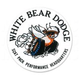画像: ホットロッド ステッカー White Bear Dodge Window