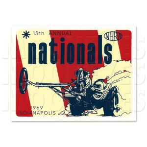 画像: ホットロッド ステッカー 1969 NHRA INDIANAPOLIS NATIONALS ステッカー