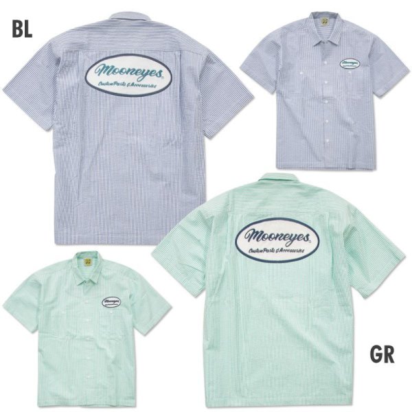 30%OFF ムーンアイズ MOON オーバル ロゴ コットン ワークシャツ MOONEYES 30%OFF ムーンアイズ MOON オーバル ロゴ コットン