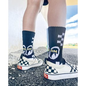 画像: キッズ MOON チェッカー ライン ソックス