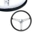 画像1: MOONEYES ORIGINAL "4-Holes Finger Grip" Steering Wheel 38cm(15") Black (1)