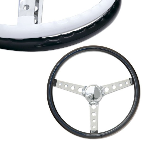 画像1: MOONEYES ORIGINAL "Finger Grip" Steering Wheel 38cm(15") Black (1)