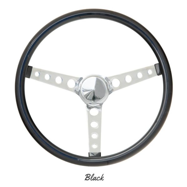 画像2: MOONEYES ORIGINAL "4-Holes Finger Grip" Steering Wheel 38cm(15") Black (2)