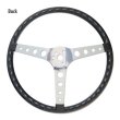 画像3: MOONEYES ORIGINAL "4-Holes Finger Grip" Steering Wheel 38cm(15") Black (3)