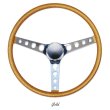 画像10: MOONEYES ORIGINAL California Metal Flake 4-Holes Finger Grip Steering Wheel  38cm(15") (10)