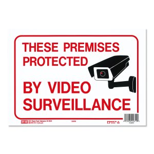 画像: PROTECTED BY VIDEO SURVEILLANCE (監視カメラ作動中)