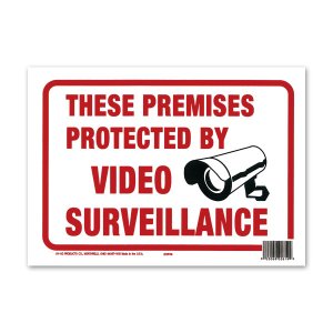 画像: PROTECTED BY VIDEO SURVEILLANCE (監視カメラ作動中)