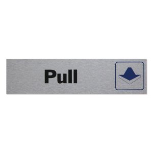 画像: メタル サイン プレート ステッカー PULL Horizontal (引く/横)