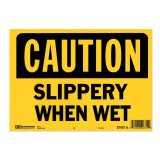 CAUTION SLIPPERY WHEN WHET (注意 濡れた床滑りやすい)
