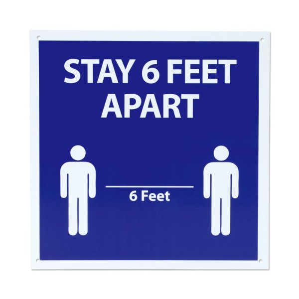 画像2: Stay 6 Feet Apart (6 フィート 距離をおいてください)サイン (2)
