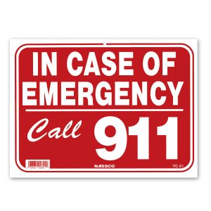 画像: IN CASE OF EMERGENCY Call 911