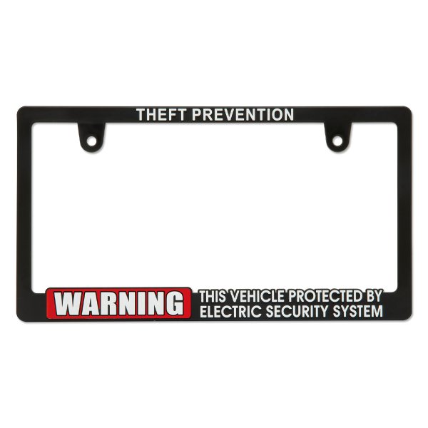 画像1: Raised WARNING Security THEFT PREVENTION ライセンス プレート フレーム (1)
