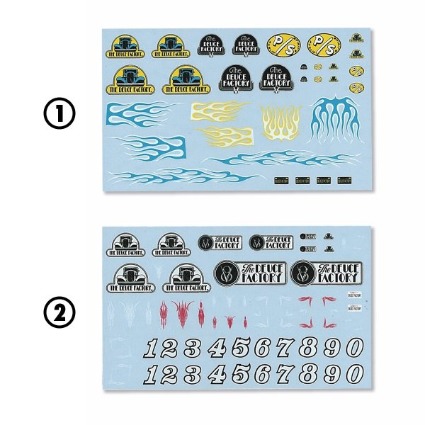 画像1: 1/64 ダイキャスト デカール Deuce Factory アソート(水貼り) (1)