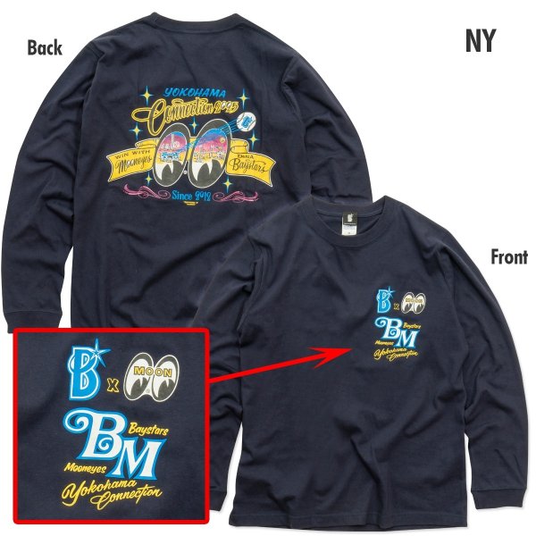 横浜DeNAベイスターズ x MOONEYES 2025 ロングスリーブ Tシャツ
