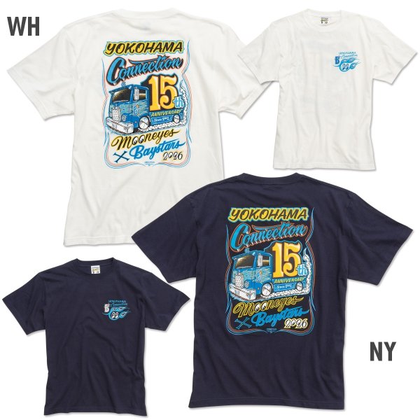 画像5: 横浜DeNAベイスターズ x MOONEYES 2026 Tシャツ (5)