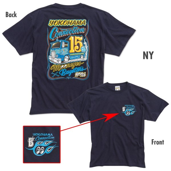 画像7: 横浜DeNAベイスターズ x MOONEYES 2026 Tシャツ (7)