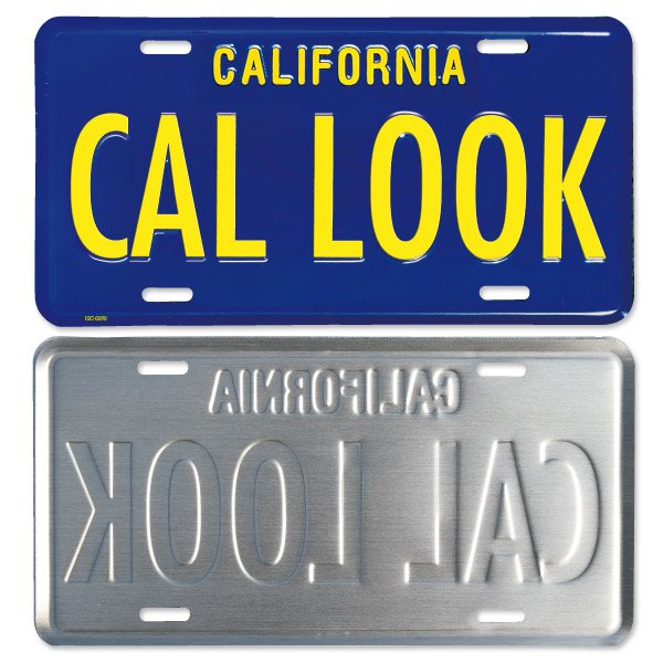 画像2: カリフォルニア スティール ライセンス プレート CAL LOOK (2)