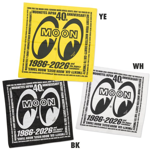 画像2: MOONEYES 40th Anniv. Square Logo バンダナ (2)
