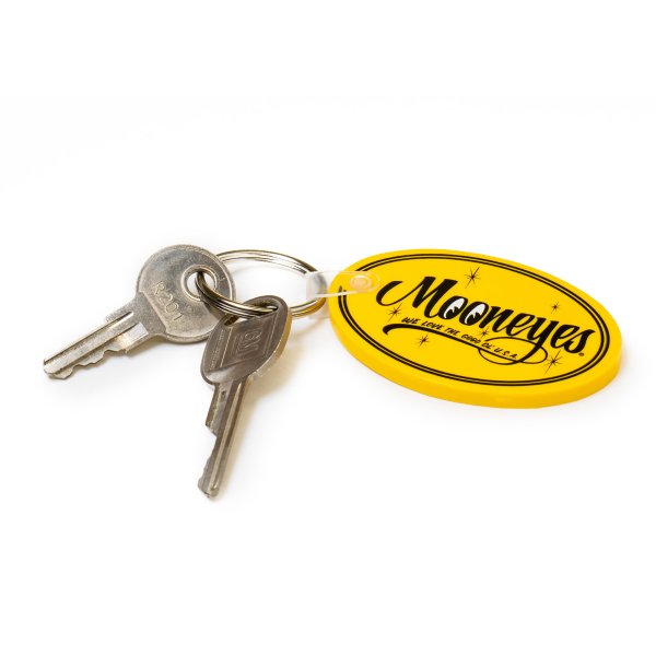 画像1: MOONEYES Oval Rubber Key Ring (1)