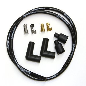 画像: MOON Equipped ブラック シリコン スパークプラグ ワイヤー セット for H-D