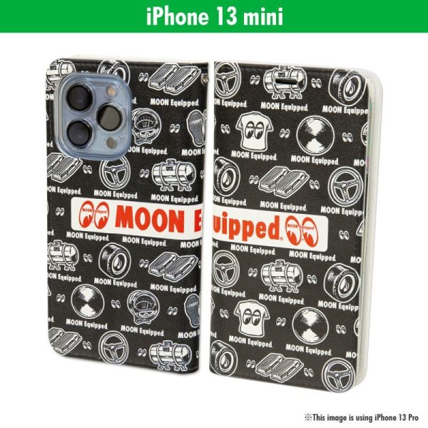 画像1: MOON Equipped iPhone 13 mini フリップ ケース (1)