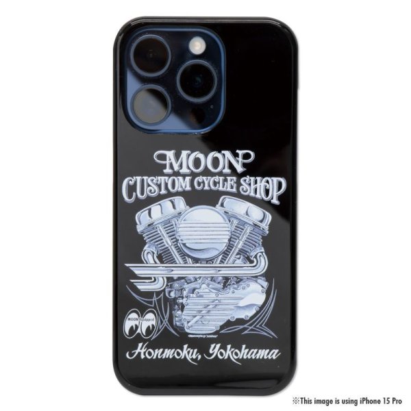 画像3: MOON Custom Cycle Shop パンヘッド iPhone 15 Pro ハードケース (3)