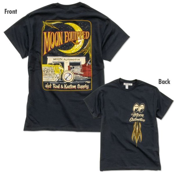 ムーンアイズ  MOON Automotive ガレージ Tシャツ MOON Automotive ガレージ Tシャツ