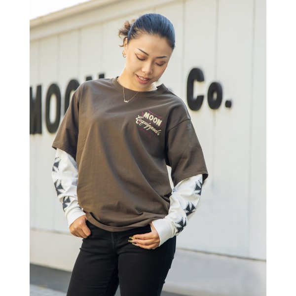 画像1: Iron Cross レイヤード ロング スリーブ Tシャツ (1)