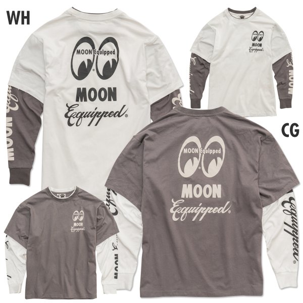 画像5: MOON Equipped レイヤード ロングスリーブ Tシャツ (5)